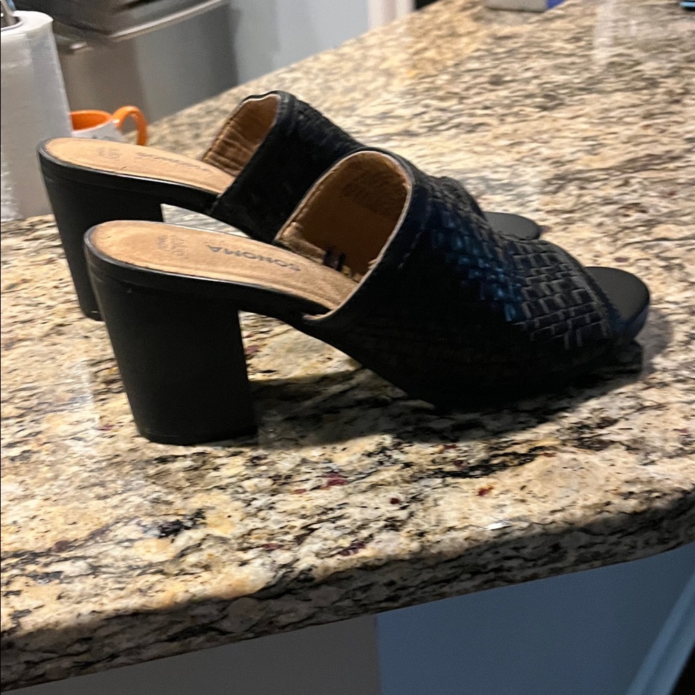 Sonoma Vitalize Ortholite Black Woven Mules
